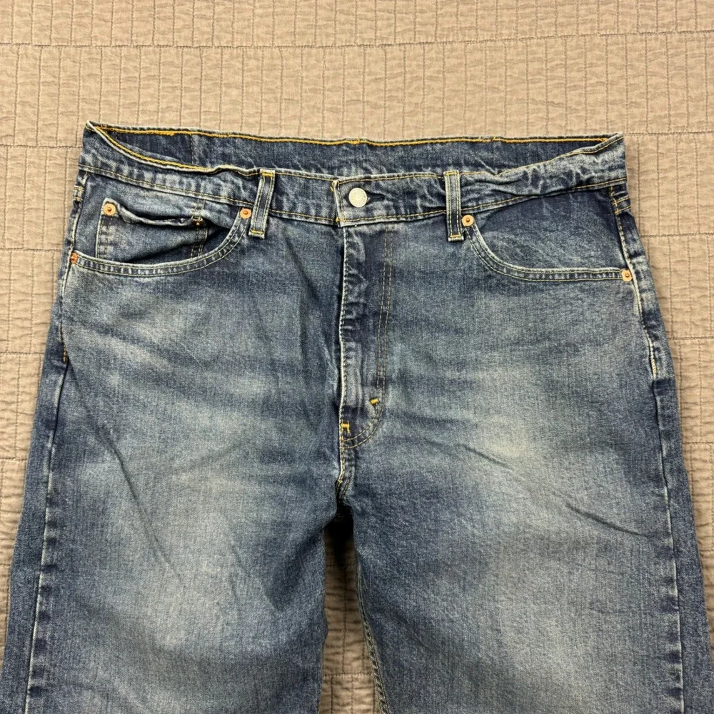 Levis 505 Jeans Men's 38x30 (36x30) Blue Regular Straight Medium Wash‎ Denim Y2K